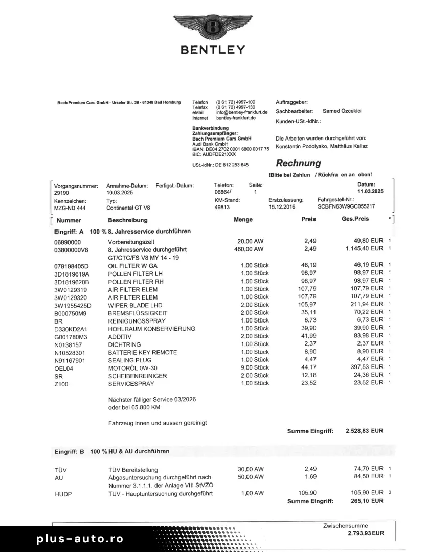 BENTLEY CONTINENTAL GT Coupe V8 Mulliner NAIM Audio