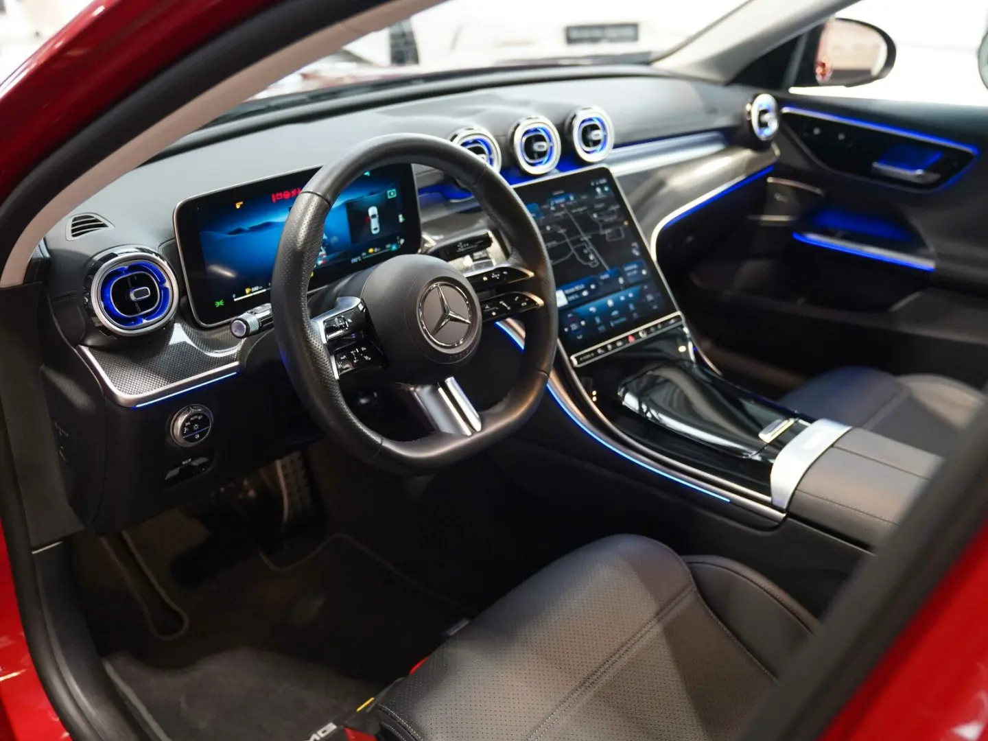 C 300 de AMG Line Night Leder Pano Fahrassistenz