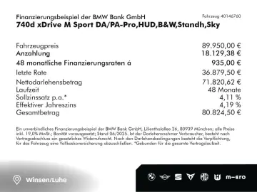 740d xDrive M Sport DA/PA-Pro,HUD,B&W,Standh,Sky
