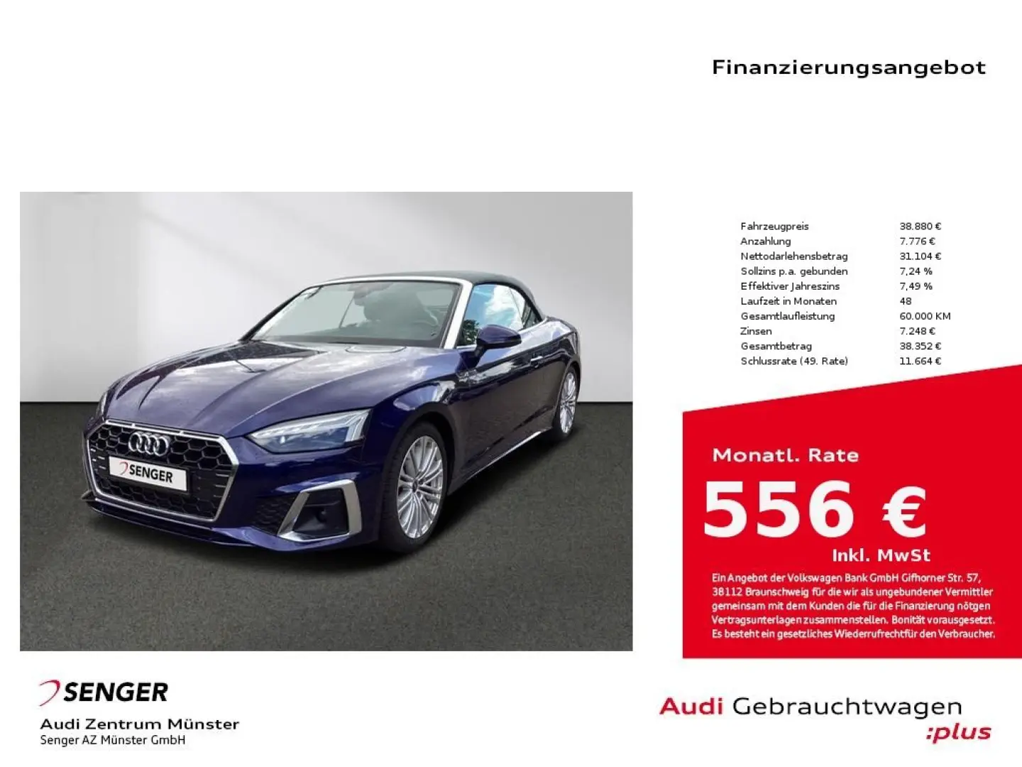 A5 Cabriolet 45 TFSI quattro S tronic Matrix B&O