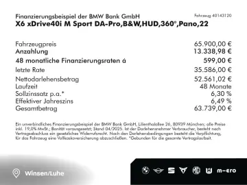 X6 xDrive40i M Sport DA-Pro,B&W,HUD,360°