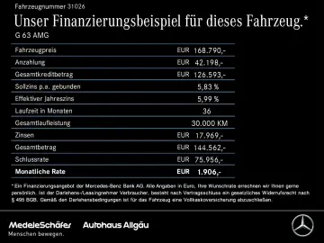 G 63 AMG Matt Drive 22'' aktivSitz AHK SHD Burm