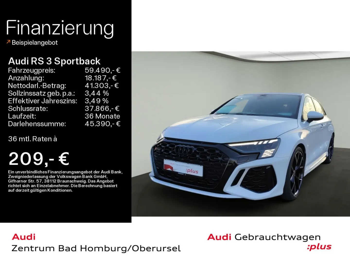 RS 3 Sportback quattro*Navi*Matrix*HUD*B&O*PDC*V