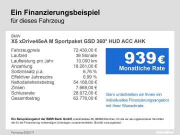 X5 xDrive45eA M Sportpaket GSD 360° HUD ACC AHK