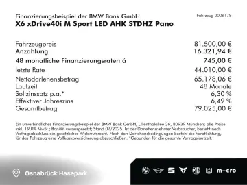 X6 xDr40i M SPORT 2Achs,SoftCl,AHK,Pano,StHz,H/K