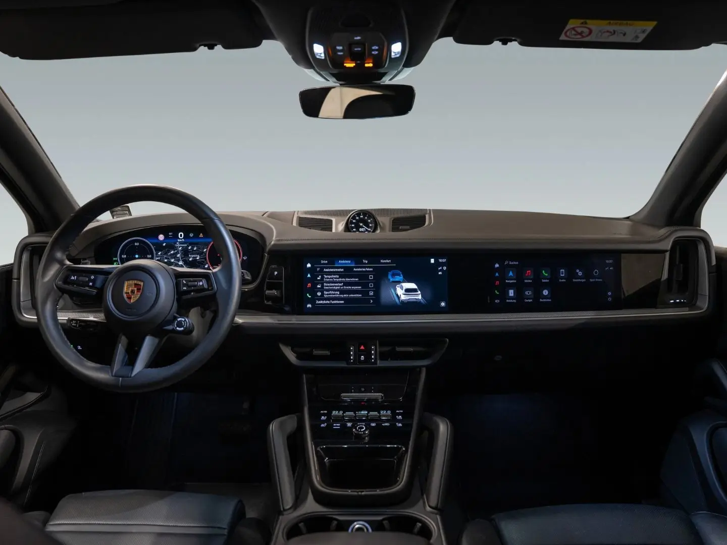Cayenne E-Hybrid Beifahrerdisplay Massagesitze