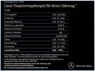S 580 4M lang AMG/Digital-Light/Pano/360°/LMR-21
