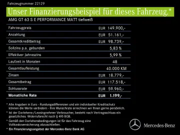 AMG GT 63 S E PERFORMANCE MATT tiefweiß Carbon
