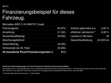 C 43 AMG 4M Coupé Perf.-Abgasanlage Pano 360°-K.