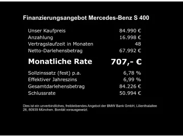 S 400 d 4M Manufaktur First Class *Garantie*