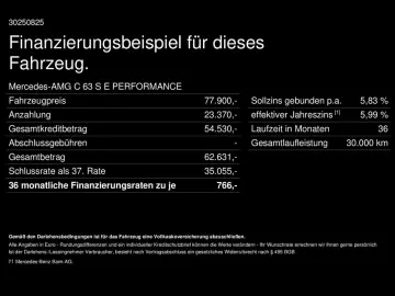 C 63 SE Performance Sitze Aero HUD Carbon Sound