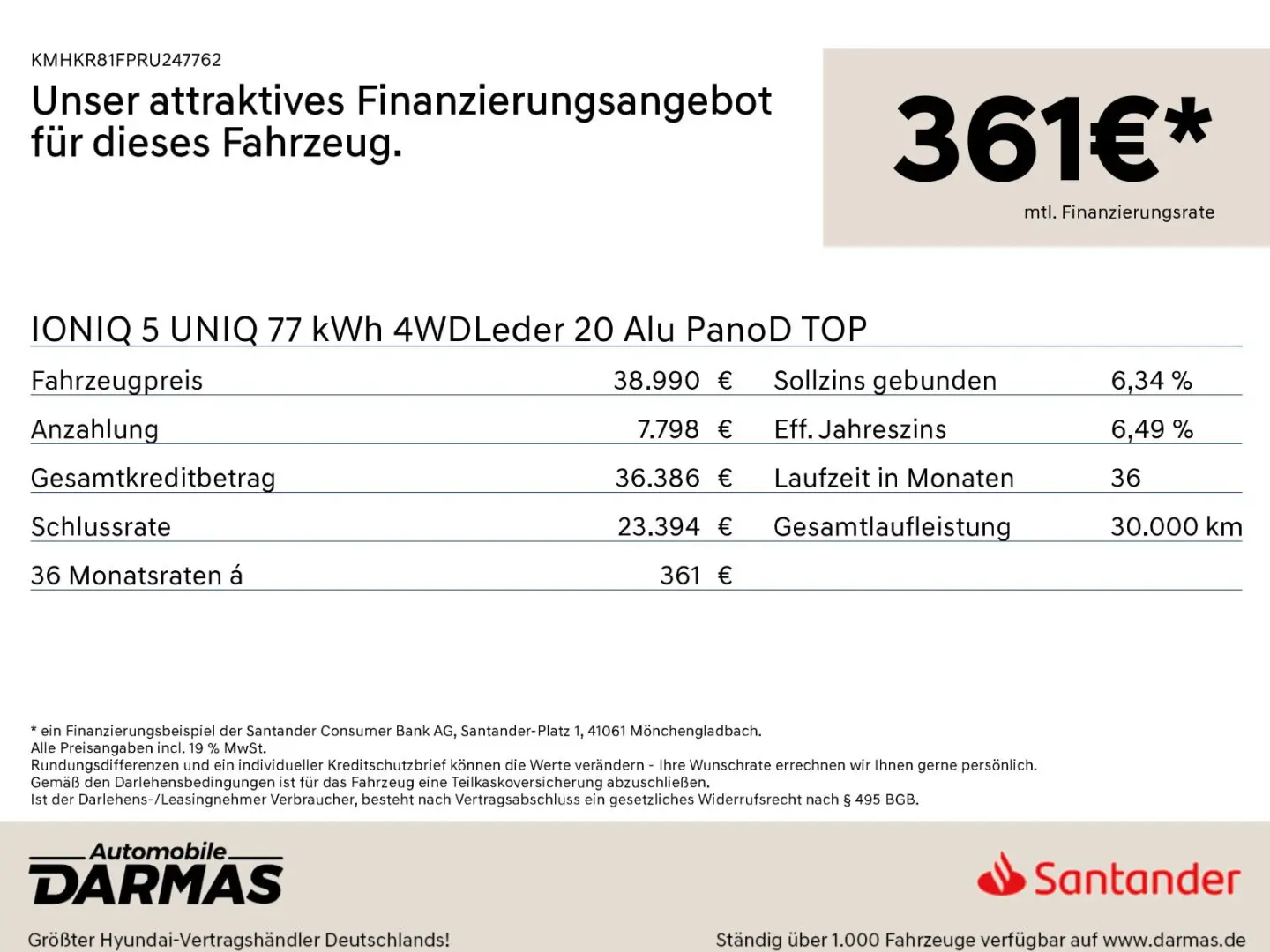 IONIQ 5 UNIQ 77 kWh 4WDLeder 20 Alu PanoD TOP