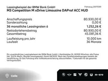 M3 Competition M xDrive Limousine DAProf ACC HUD