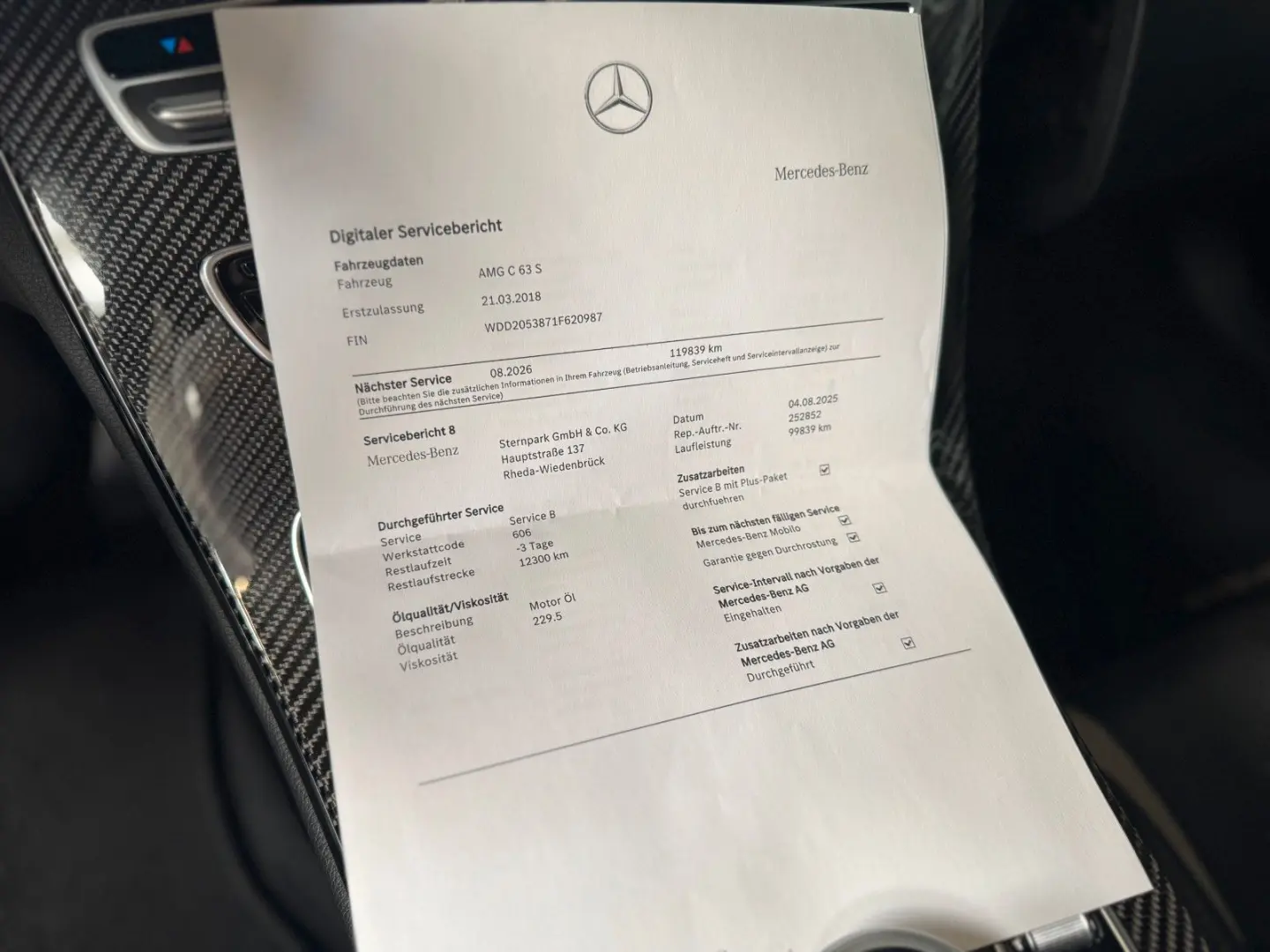 C 63 S AMG COUPE-KERAMIK-MB 100-PERF. AGA-SCHECK