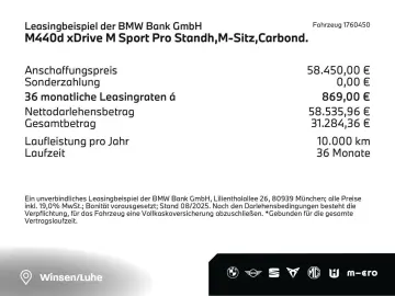 M440d xDrive M Sport Pro Standh,M-Sitz,Carbond.