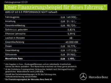 AMG GT 63 S E PERFORMANCE MATT tiefweiß Carbon