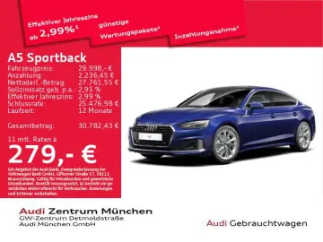 A5 Sportback 40 TFSI S tronic advanced Pano Navi