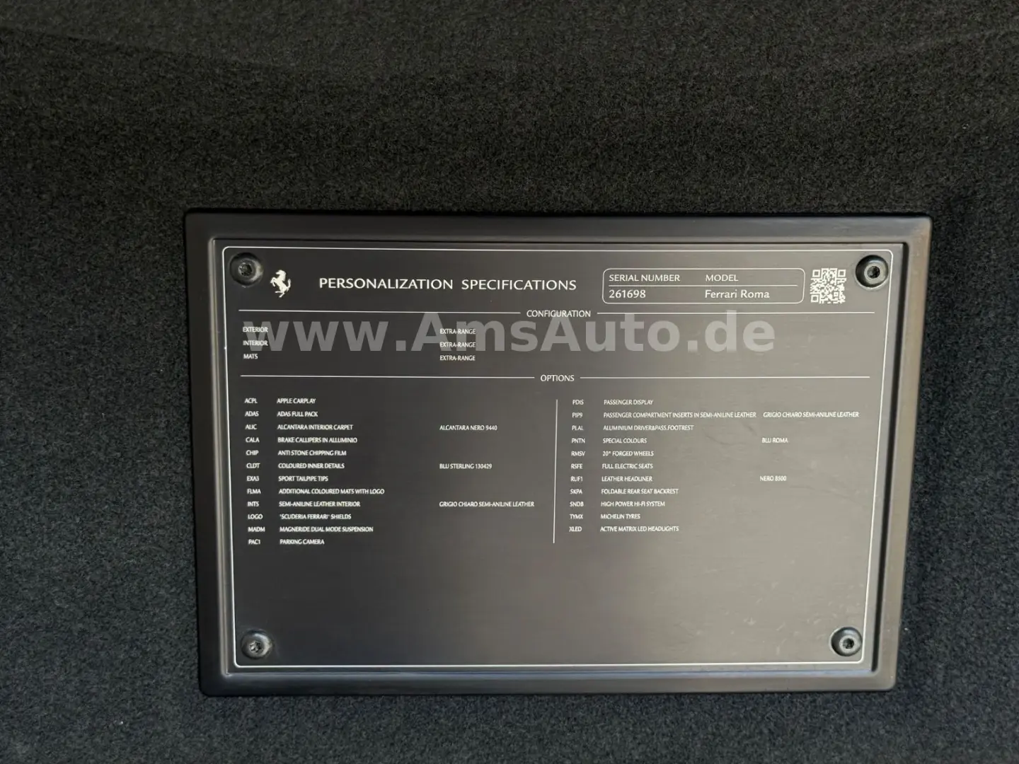 Roma 3.9 T V8 DCT JBL Passeng. Display ADAS Full