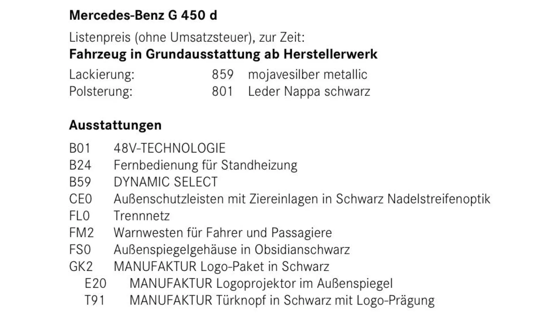 G 450 d AMG Superior Line Vollausstattung