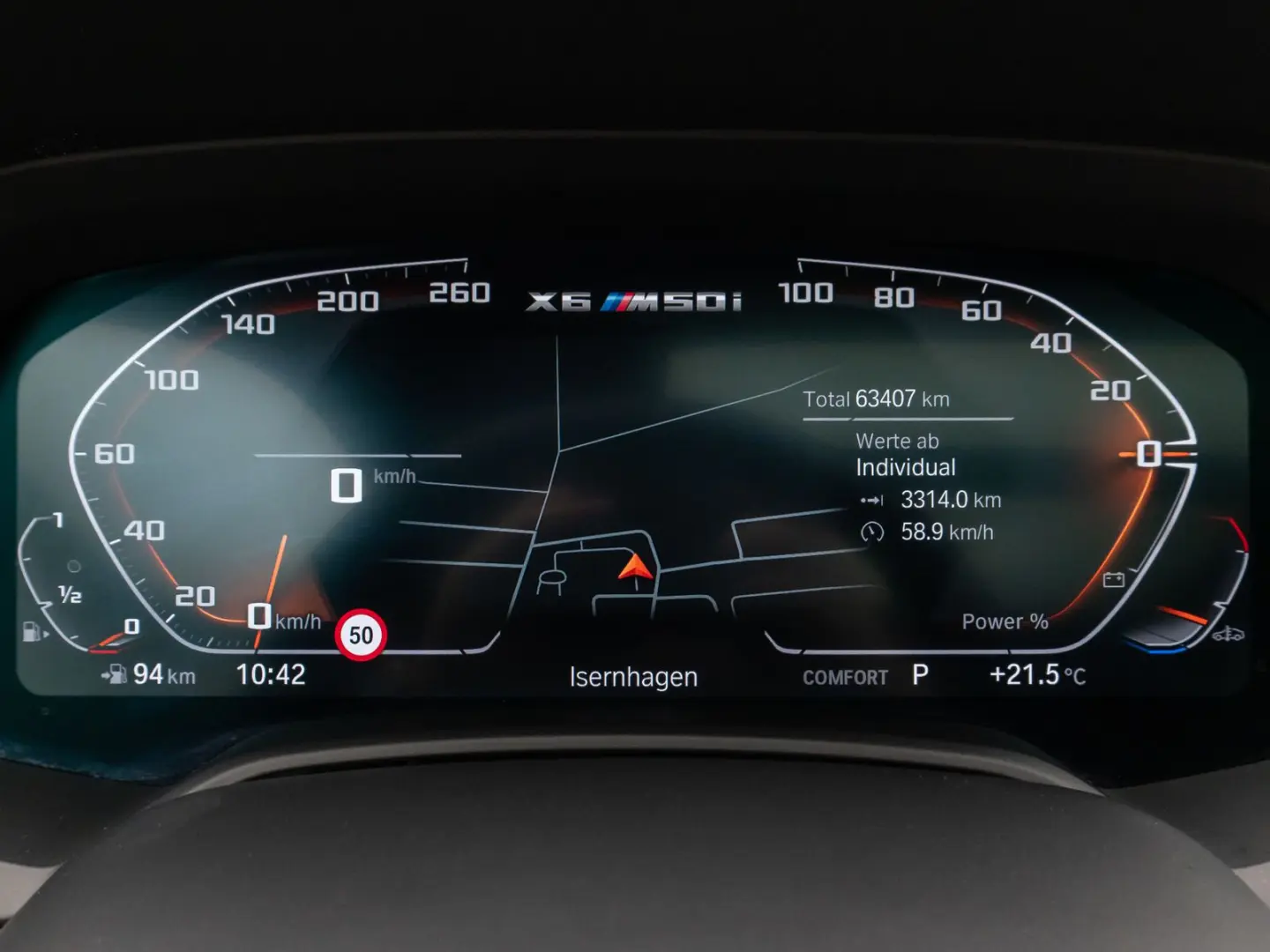 X6 M50i Panorama Laser 360°HUD B&W SoftCL 22Zoll