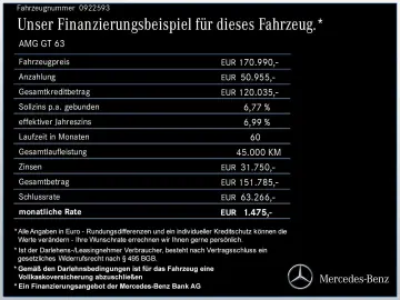 AMG GT 63 PERF.SITZ+DISTRO+MEMORY+360°+NIGHT1&2
