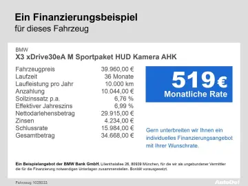 X3 xDrive30eA M Sportpaket HUD Kamera AHK Navi