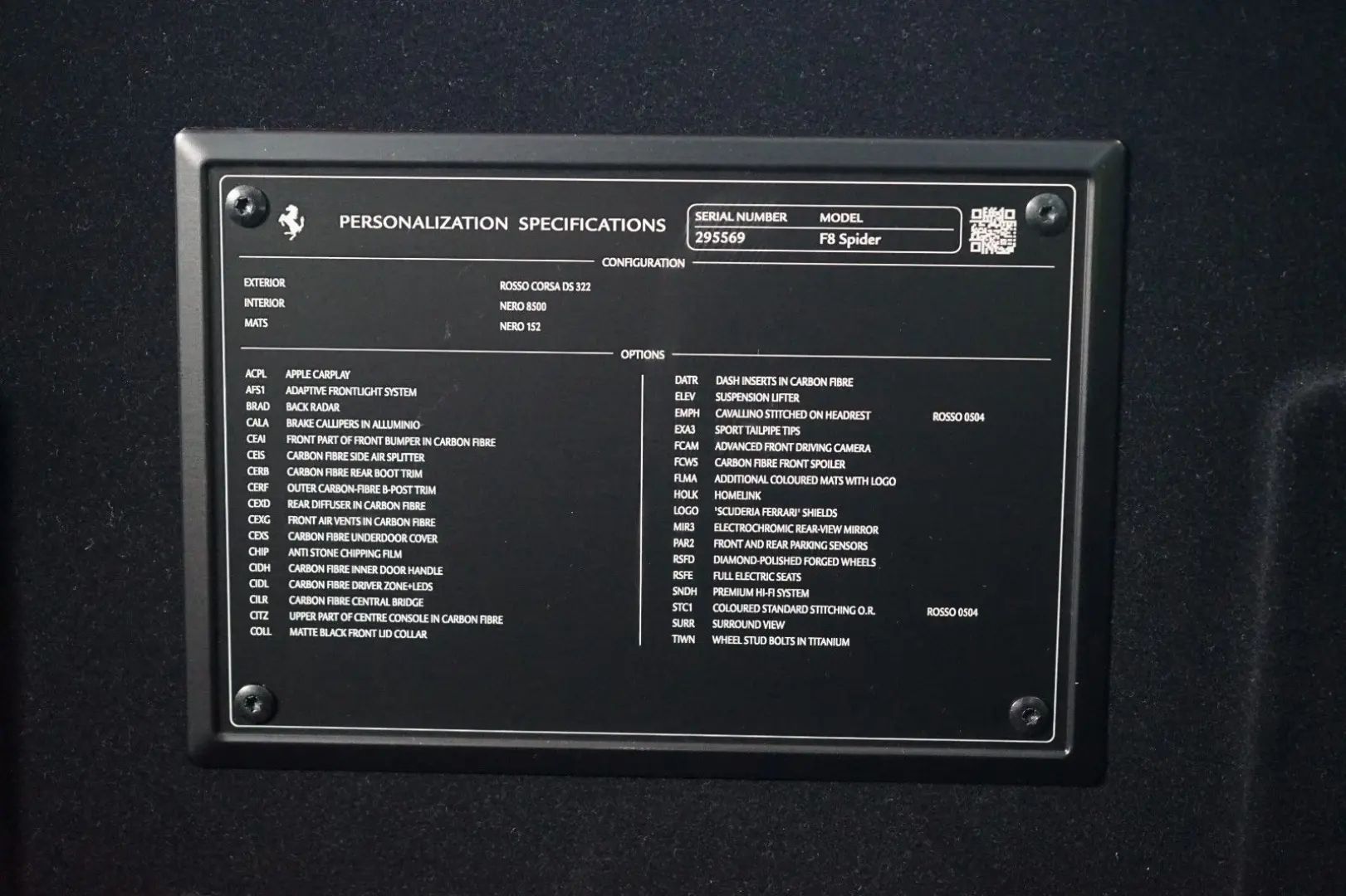 F8*SPIDER*LIFT*CARBON*WARRANTY*293.306€ NETTO