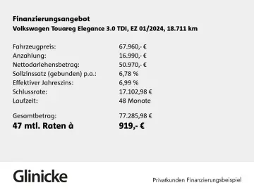 Touareg Elegance 3.0 TDI StHz/AHK/Pano/Luft/4Len