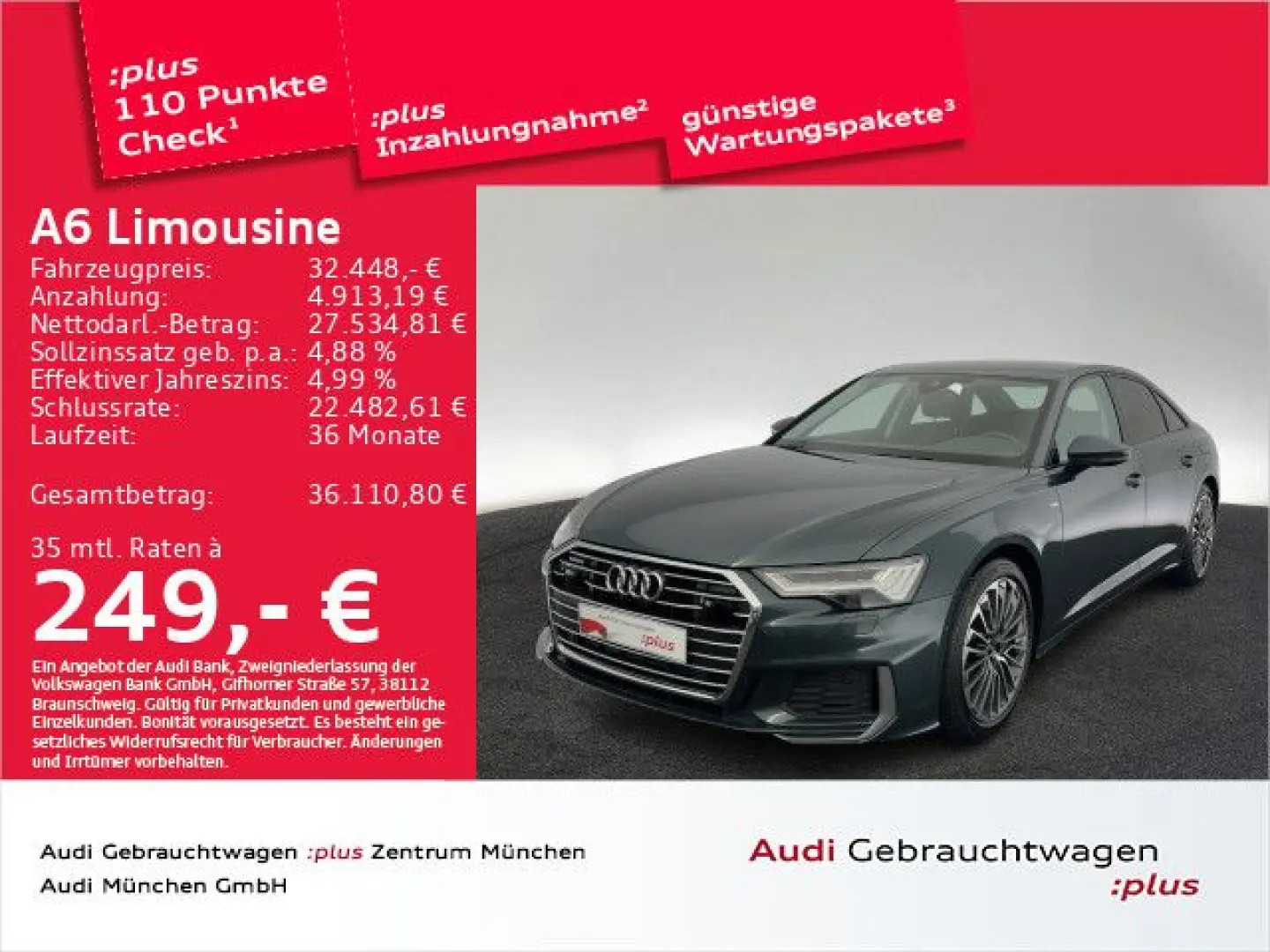 A6 Limousine 50 TFSI e qu. S tronic S line HD-Ma