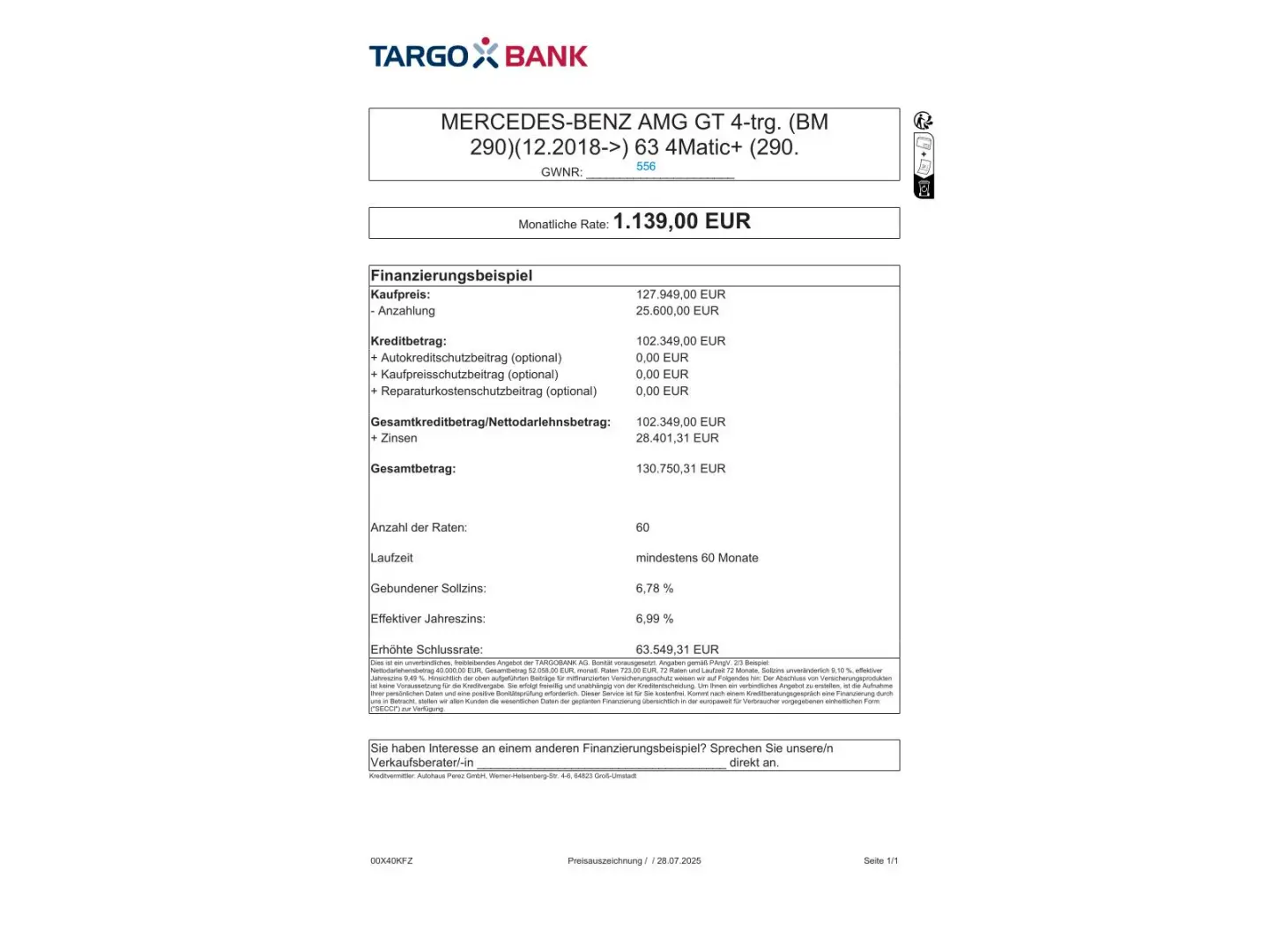 AMG GT 63 4M+ AMG AERODYNAMIK-ABGAS-NP: 197.439