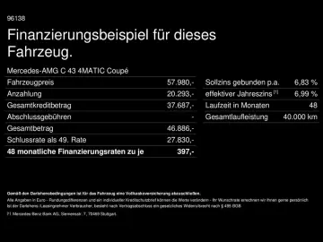 C 43 AMG 4M Perf.-Abgasanlage Panorama Distronic
