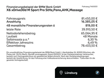 X6 xDrive30d M Sport Pro StHz,Pano,AHK,Massage