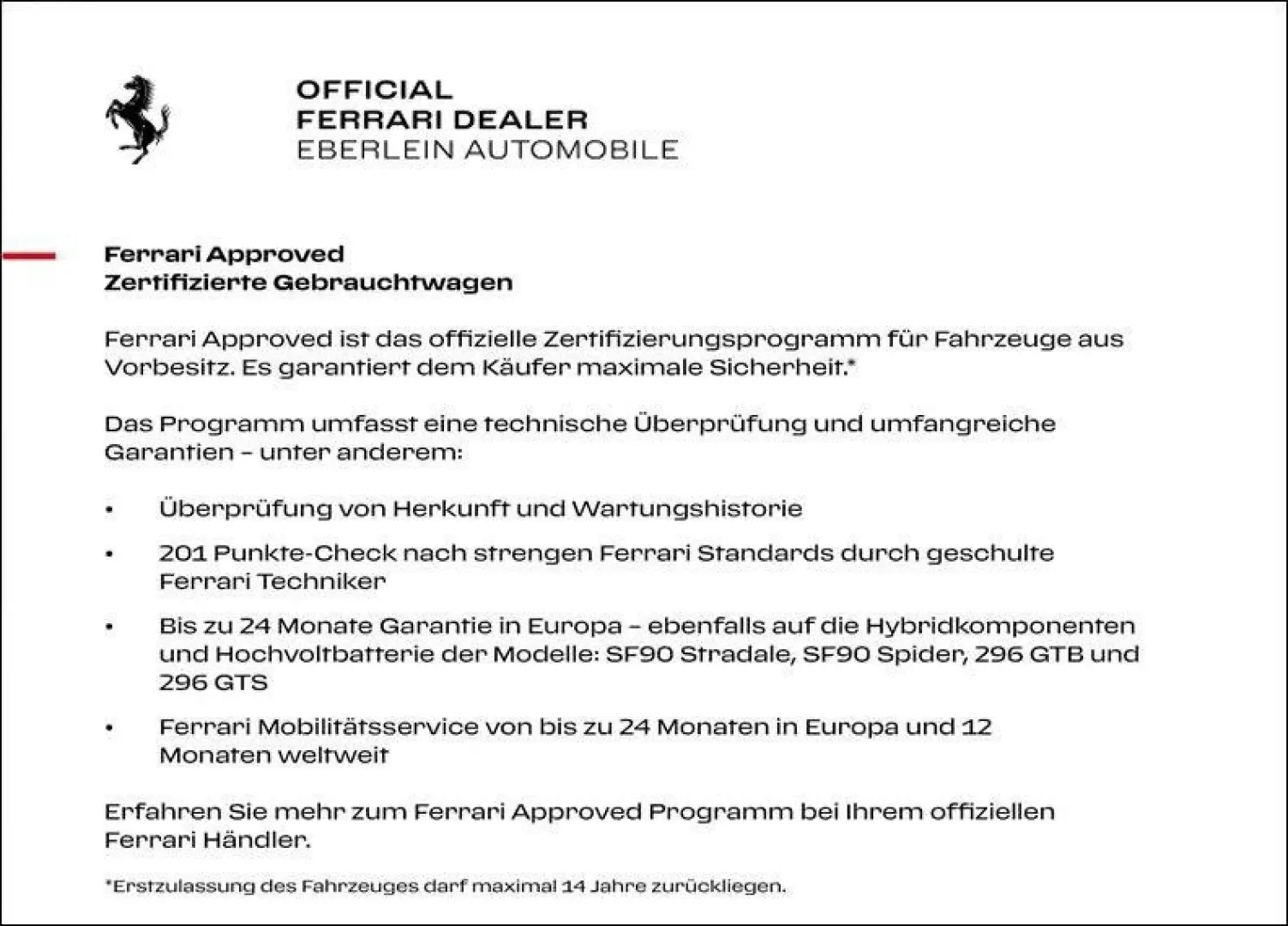 Purosangue 160.000 € an Optionals!