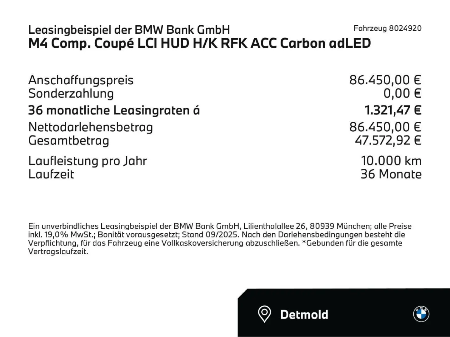 M4 Comp. Coupé LCI HUD H/K RFK ACC Carbon adLED