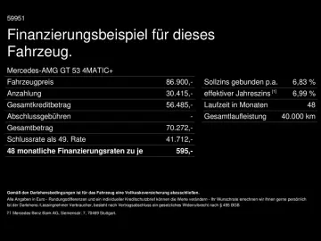 AMG GT 53 4M+ Perf.-Abgasanlage Schiebedach 360°