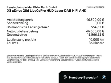 X3 xDrive 20d LiveCoPro HUD Laser DAB HiFi AHK