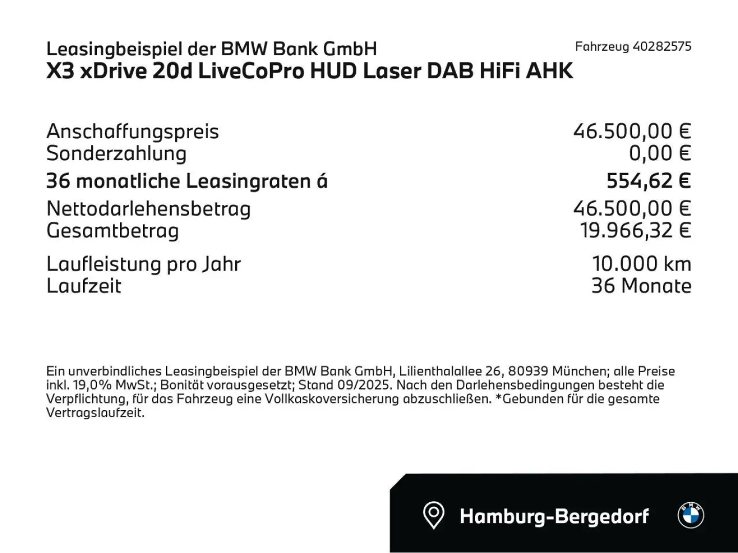 X3 xDrive 20d LiveCoPro HUD Laser DAB HiFi AHK