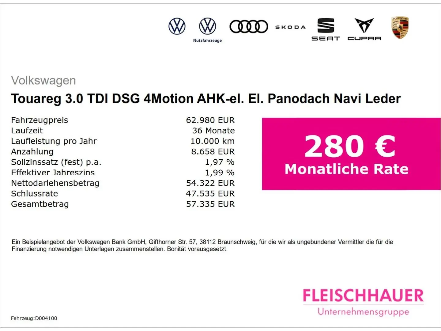 Touareg 3.0 TDI DSG 4Motion AHK-el. El. Panodach