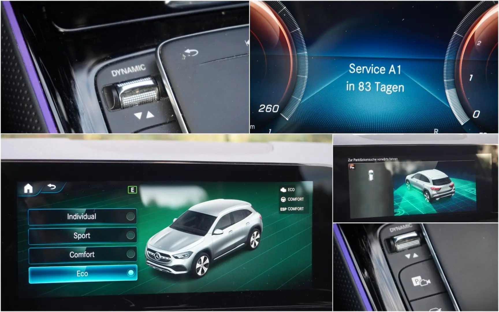 GLA 180 LED/Wide-Screen/Ambiente/Qi/Leder