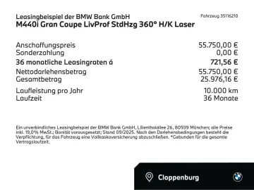 M440i Gran Coupe LivProf StdHzg 360° H/K Laser