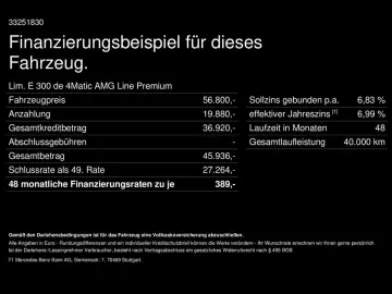 E 300 de 4M AMG Panorama Burmester Digital AHK