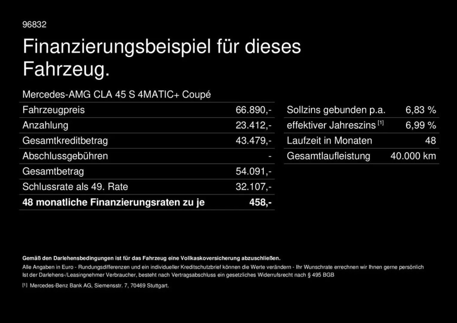 CLA 45 AMG S 4M+ Burmester Aero-Paket Perf-Sitze