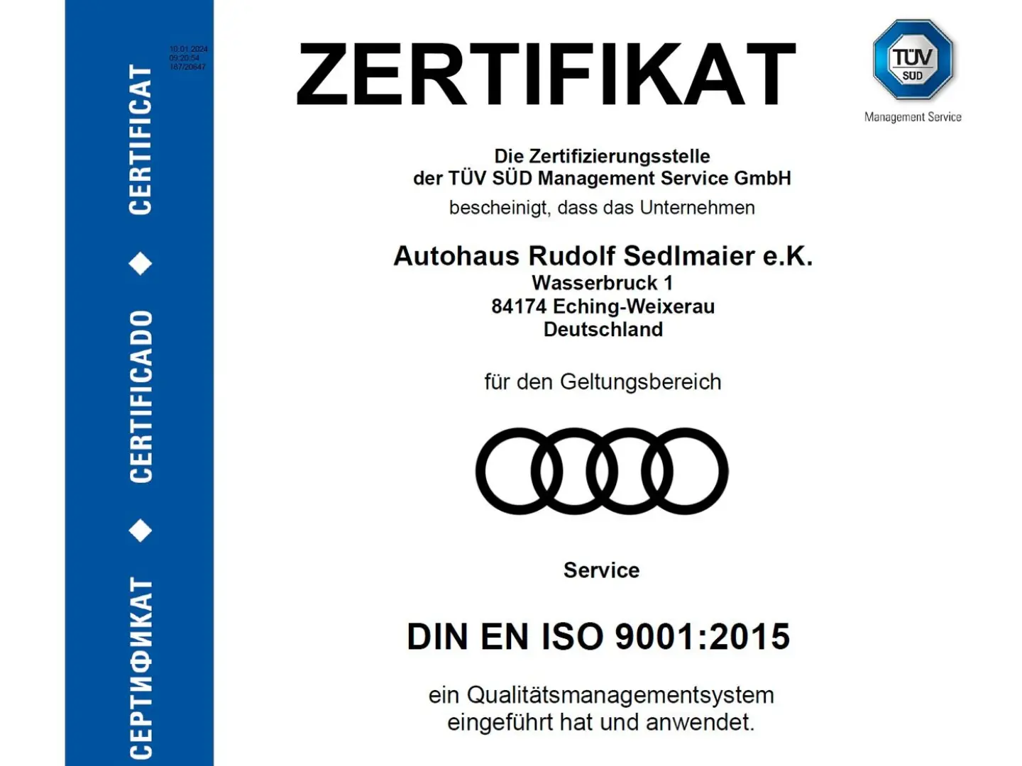 A4 45 2.0 TFSI quattro Avant S-Line ACC|MATRX|SH