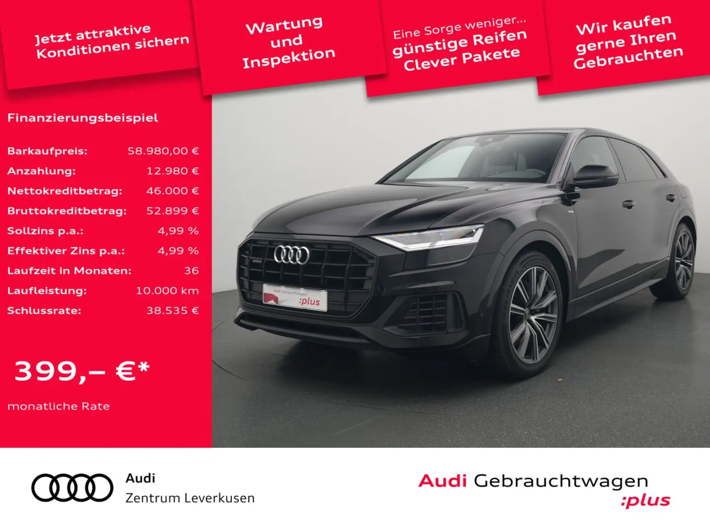 Q8 S line LEDER KAM NAVI VIRT CARPLAY SHZ PDC