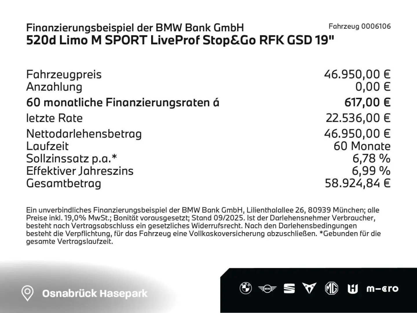 520d Limo M SPORT LiveProf Stop&Go RFK GSD 19