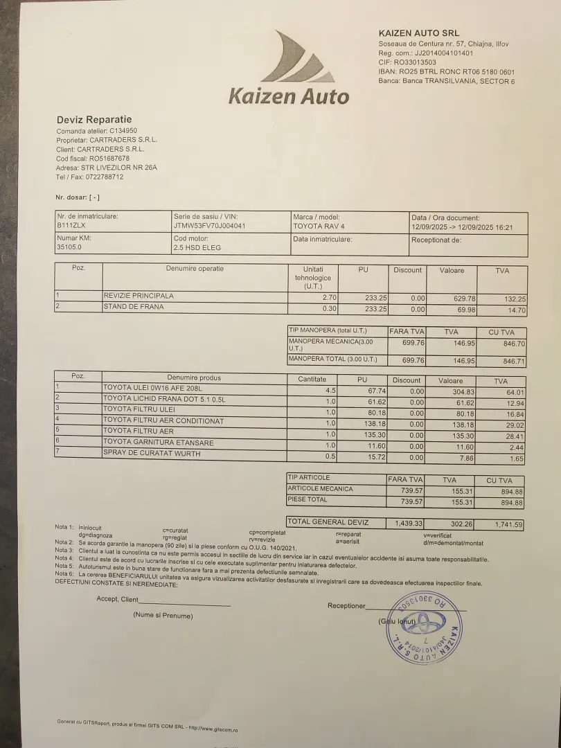 RAV4 - 35.000 KM - Garantie 10 ani