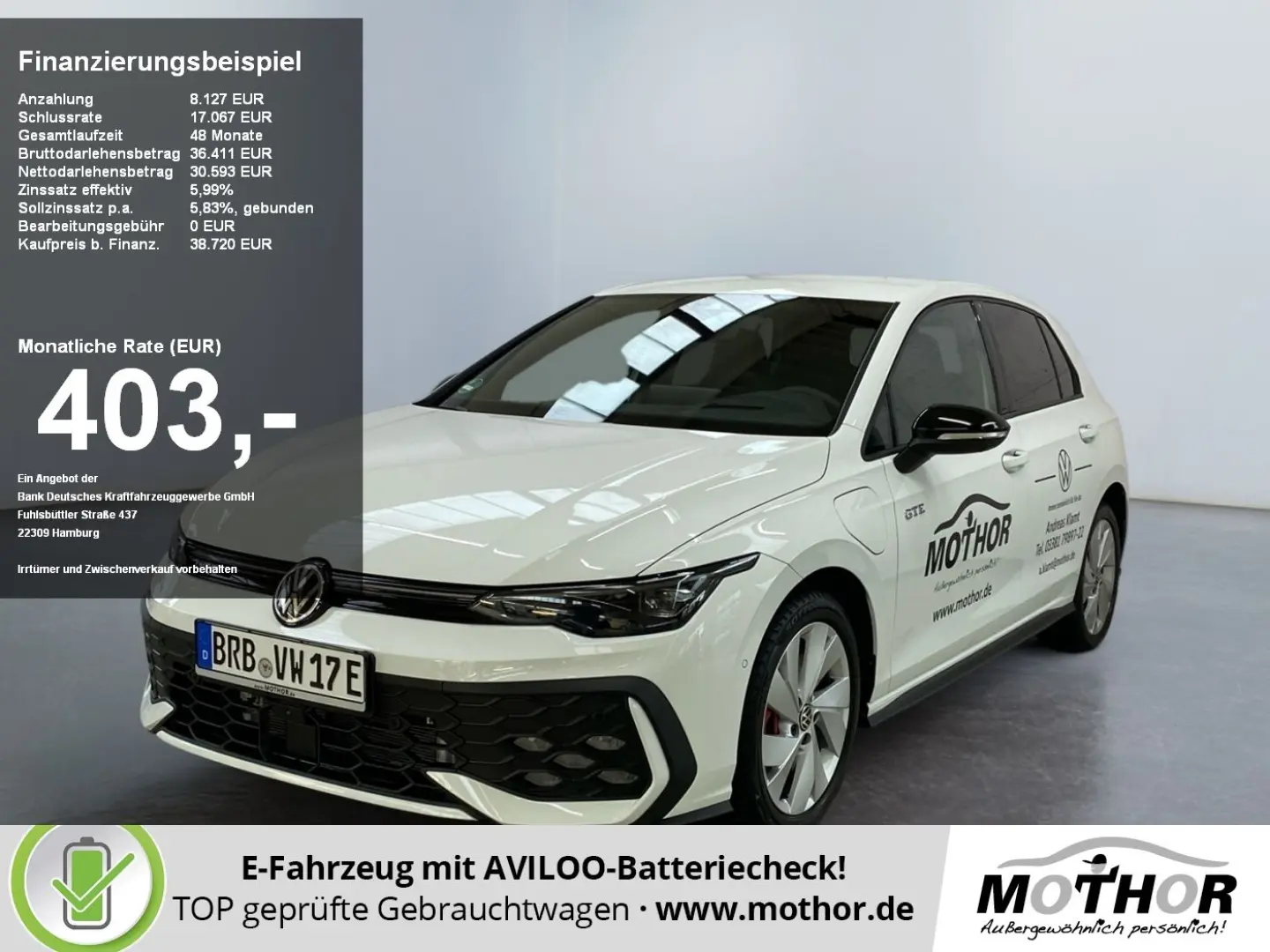 Golf VIII 1.5 TSI Hybrid DSG HeadUpDisplay