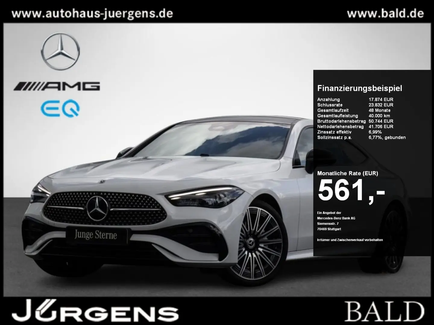 CLE 300 4M Coupé AMG-Sport/Pano/Night/360/Burm