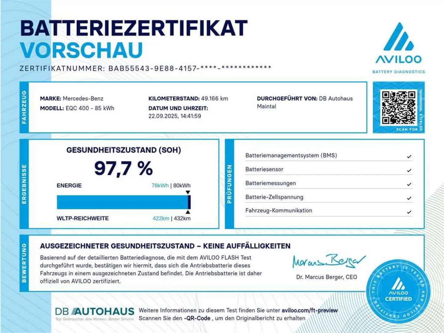 EQC 400 4MATIC Fahrassistenz-Paket