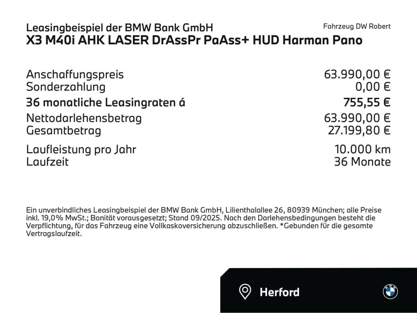 X3 M40i AHK LASER DrAssPr PaAss+ HUD Harman Pano